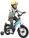 Kids bike with 12-inch wheels, adjustable seat, and training wheels, perfect for children aged 3-4 years.