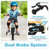 12-inch kids bike with training wheels, featuring dual brake system, adjustable seat, and anti-puncture tires for.