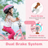 12-inch kids bike with training wheels, dual brake system, and removable basket for safe and fun rides.