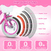 High-quality 12-inch pink bike tires feature anti-slip, wear-resistant, and shock-absorbing layers for safe riding.
