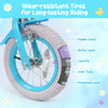 Close-up of the 12-inch girls bike tire showcasing wear-resistant features and layered construction for long-lasting riding.