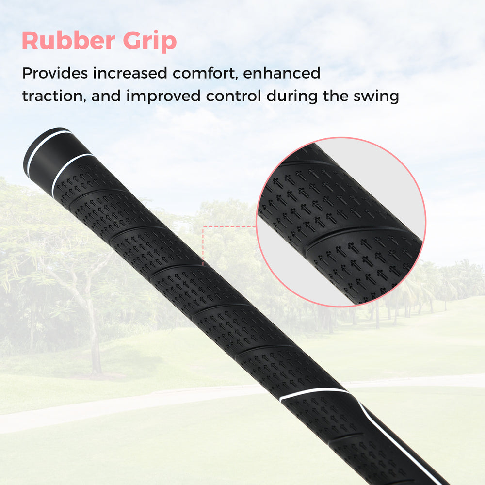 Close-up of the anti-slip rubber grip on a 12° individual driver golf club for women, enhancing control and comfort.