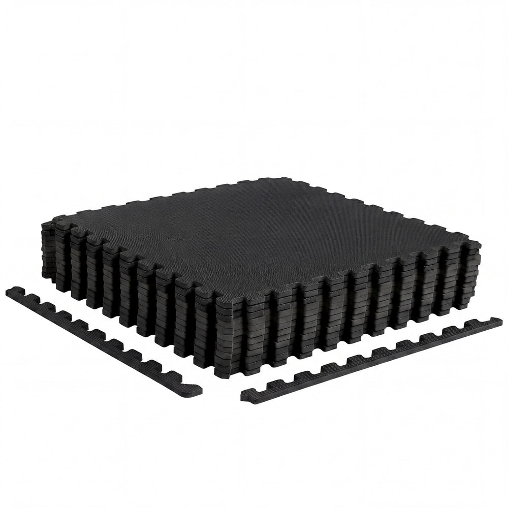 12 Pack Non-Slip Protective Interlocking EVA Foam Floor Tiles-Black - Gallery View 1 of 1