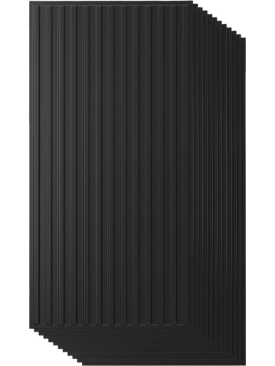 Costway 12-Pack PVC 3D Slat Wall Panels Interior Living Room TV Background Decor 23399733 New