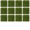 12 Pieces 20 Inch x 20 Inch Artificial Hedge Eucalyptus Panels