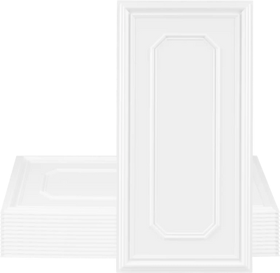 Costway Decorative PVC Ceiling Tiles Covering Panels 12/24-Pc 86529110 New