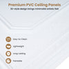 12 pieces of lightweight PVC ceiling panels with a 3D design, easy-to-clean and paintable for versatile interior decor.