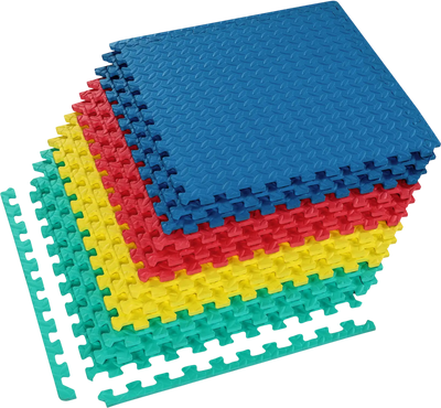 Costway 12-Piece Interlocking EVA Foam Baby Play Gym Mats Anti-Slip 81532649 New