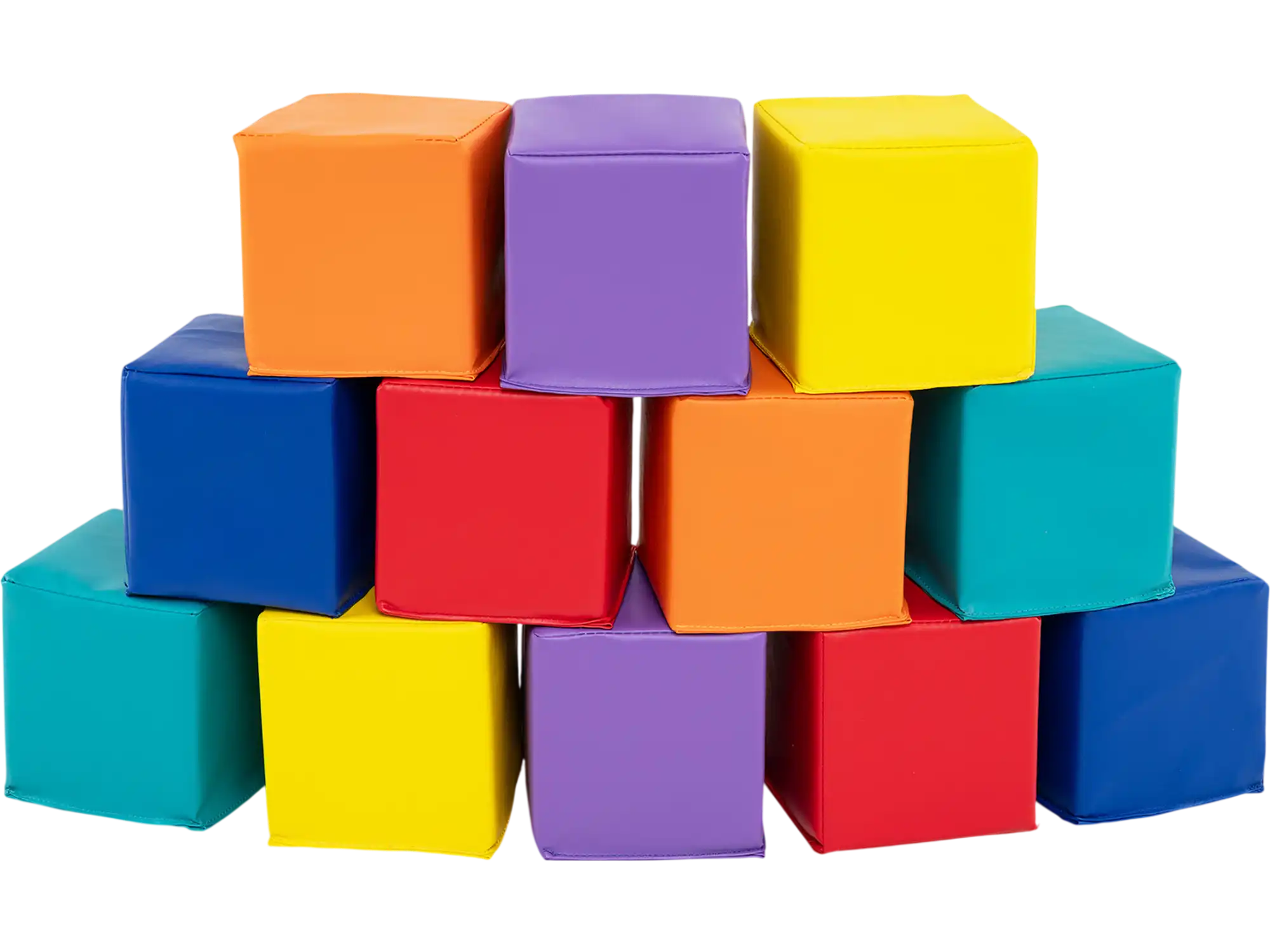 Costway 12-Pc Soft Foam Building Blocks Climbing Cubes Kids Slide Set 41239687 New