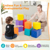 Colorful soft foam building blocks set for kids, enhancing motor skills and imagination in a safe play environment.