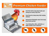 Super Handy GCAT010 Automatic Chicken Feeder 20 lbs Capacity Galvanized Steel New Canada Only