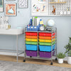 12 Drawers Rolling Cart Storage Scrapbook Paper Organizer Bins-Multicolor - Gallery View 1 of 10