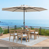 12 Feet Patio Umbrella with Crank Handle and 8 Sturdy Ribs-Beige - Gallery View 1 of 10