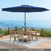 12 Feet Patio Umbrella with Crank Handle and 8 Sturdy Ribs-Navy - Gallery View 1 of 10