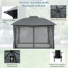 Costway Gazebo Canopy 12 x 10 Ft Heavy Duty Steel Double Vented New