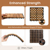 Acacia wood interlocking deck tiles with anti-deformation PP base, ideal for outdoor patios and balconies.