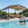 Heavy-duty 12x20 feet black carport with galvanized steel frame, providing all-weather protection for vehicles and.