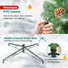 Foldable crossed metal base of the 12ft Artificial Christmas Tree supports easy setup and space-saving storage.