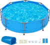 12ft x 30in Round Above Ground Swimming Pool with 12 ft Pool Cover
