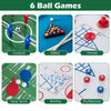 Foosball, billiard, hockey, and more in the 12-in-1 game table set for fun family and friends gatherings.