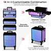 Yescom Rolling Makeup Case 4 in 1 Aluminum Keylock Mermaid Black New