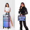 Yescom Rolling Makeup Case 4 in 1 Aluminum Keylock Mermaid Black New