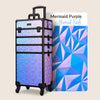 Yescom Rolling Makeup Case 4 in 1 Aluminum Keylock Mermaid Black New