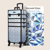 Yescom Rolling Makeup Case 4 in 1 Aluminum Keylock Mermaid Black New
