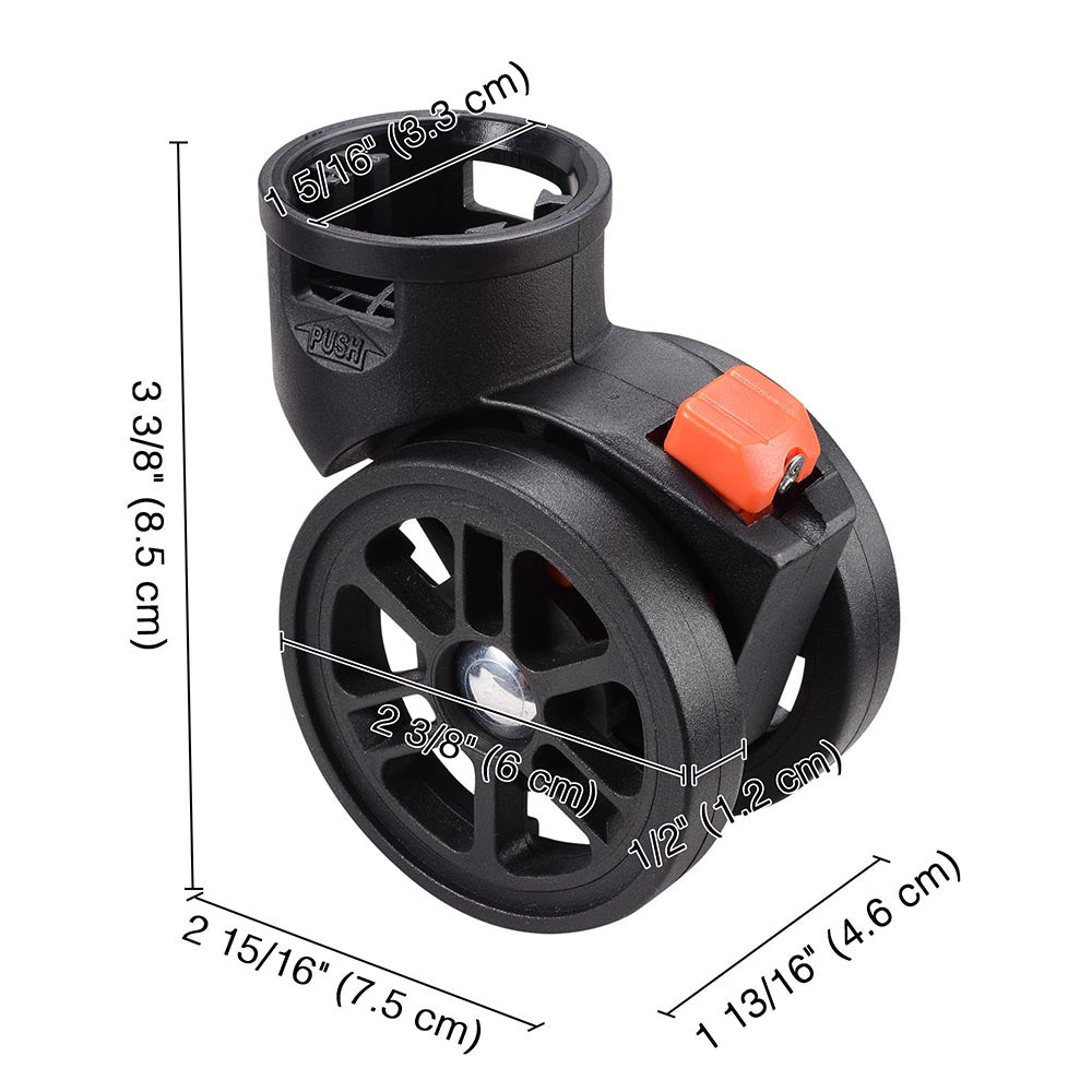 Yescom Lockable Swivel Caster Wheel for Makeup Case 2Pcs New