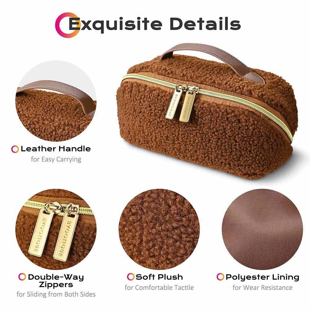 Yescom Travel Makeup Bag with Compartments Zipper New
