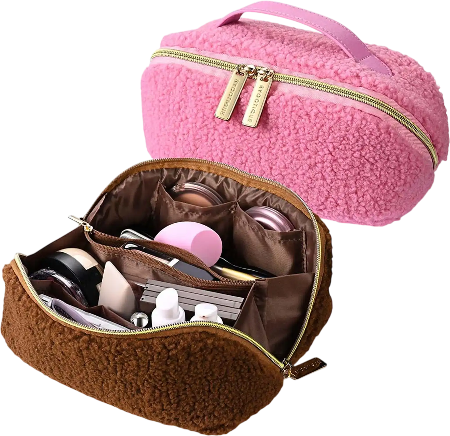 Yescom Travel Makeup Bag with Compartments Zipper New