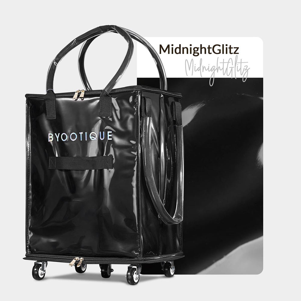 Yescom Rolling Grocery Tote with 5 Wheels & 3 Handles New