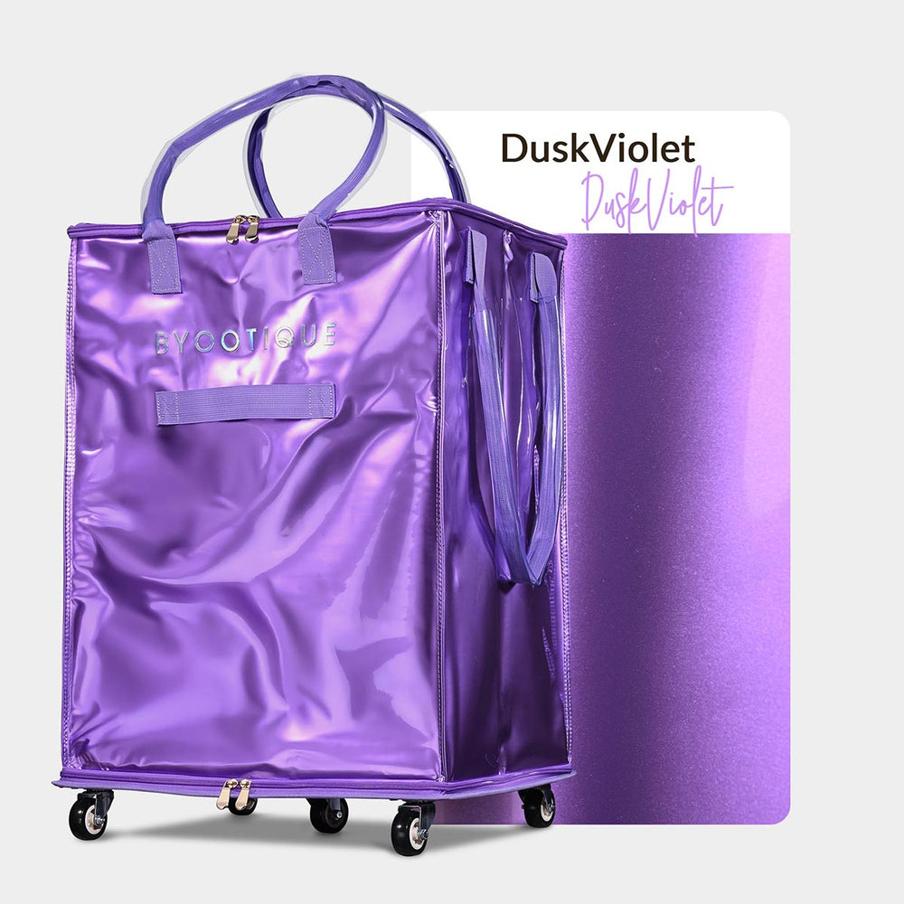 Yescom Rolling Grocery Tote with 5 Wheels & 3 Handles New