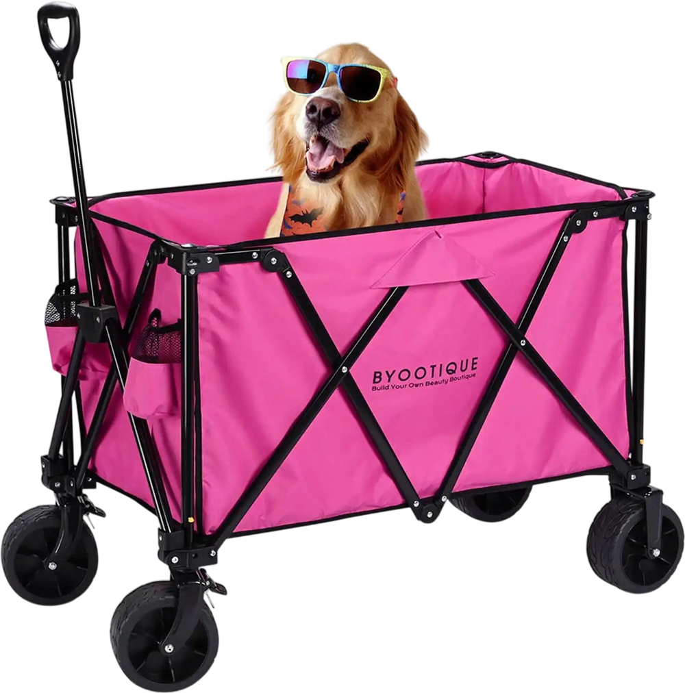 Yescom Foldable Wagon 225L Heavy Duty Collapsible New