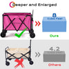 Yescom Foldable Wagon 225L Heavy Duty Collapsible New