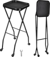 Yescom Salon Trolley Tray Black Foldable New