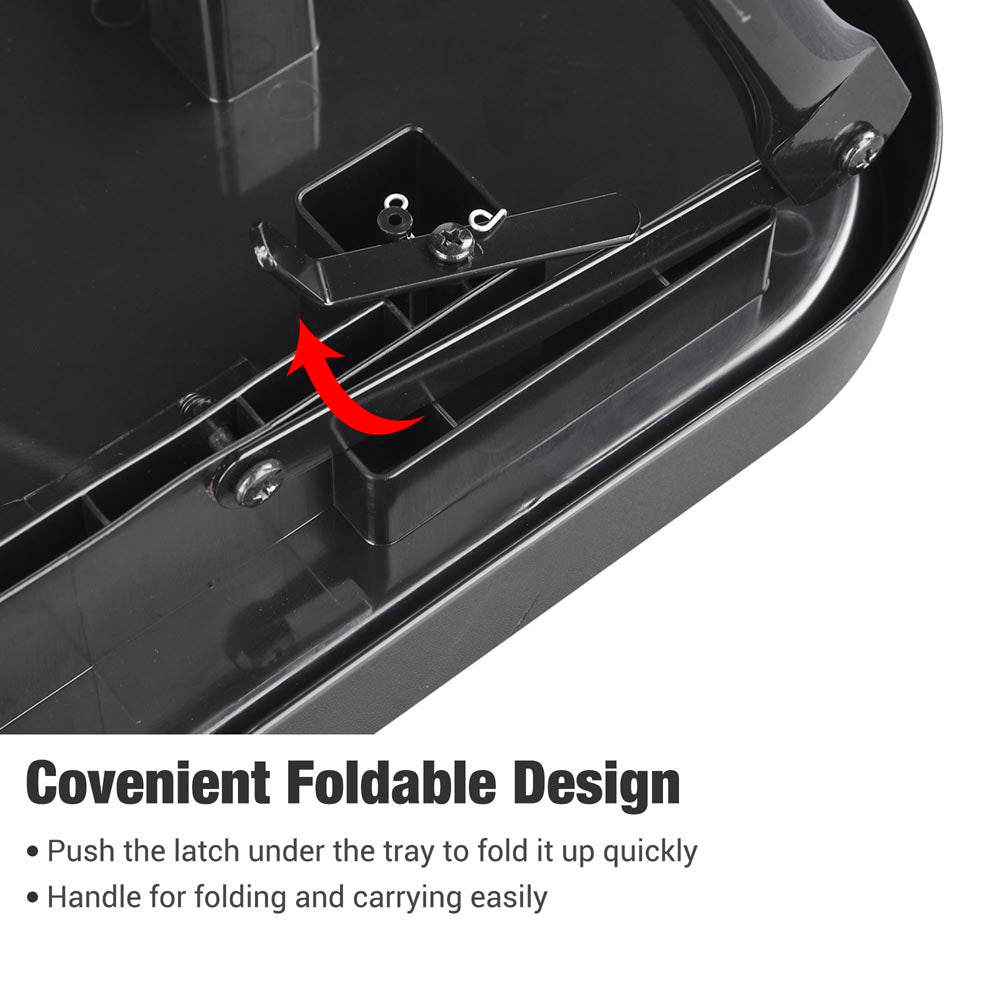 Yescom Salon Trolley Tray Black Foldable New