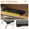 Indoor electric grill with removable touch panel, foldable legs, and retractable handles for space-saving storage.