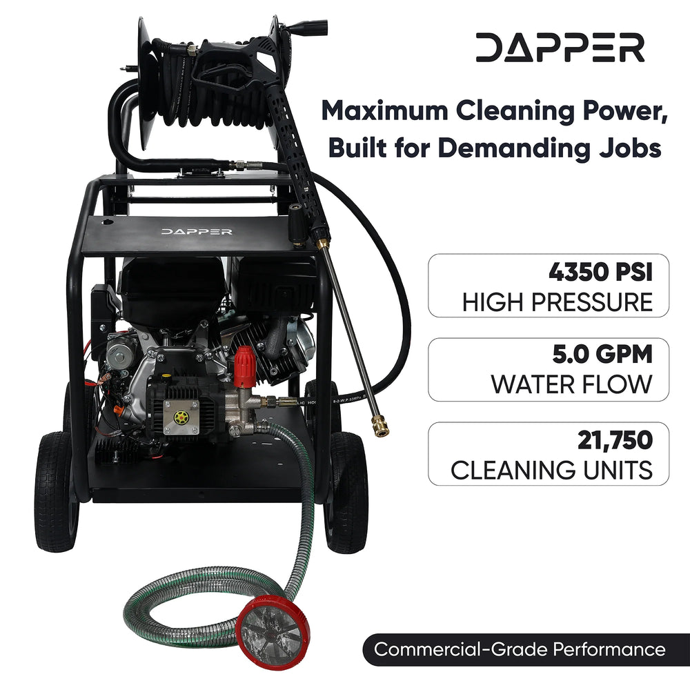 Dapper Supply Gas Pressure Washer 4350 PSI 5 GPM Cold Water 11.8 HP Engine Electric Start New