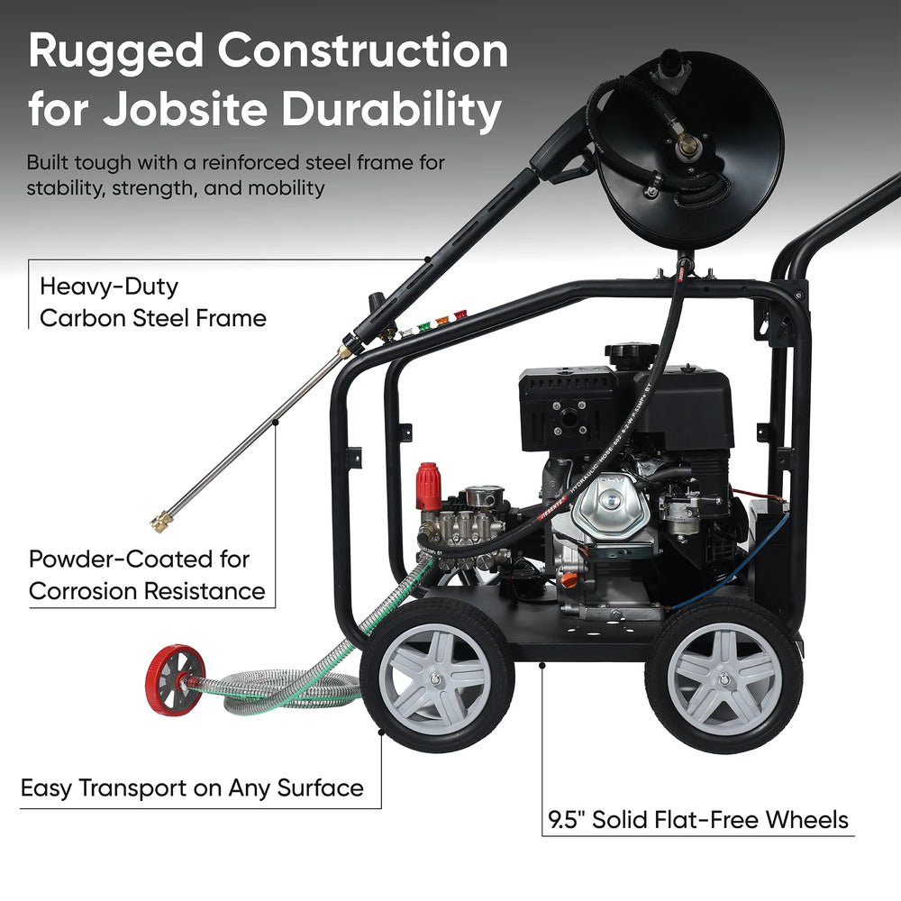 Dapper Supply Gas Pressure Washer 4350 PSI 5 GPM Cold Water 11.8 HP Engine Electric Start New