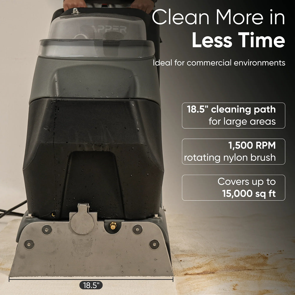 Dapper Supply Carpet Extractor 4-in-1 Cold Water Machine with Steam Upholstery & Floor Wand New