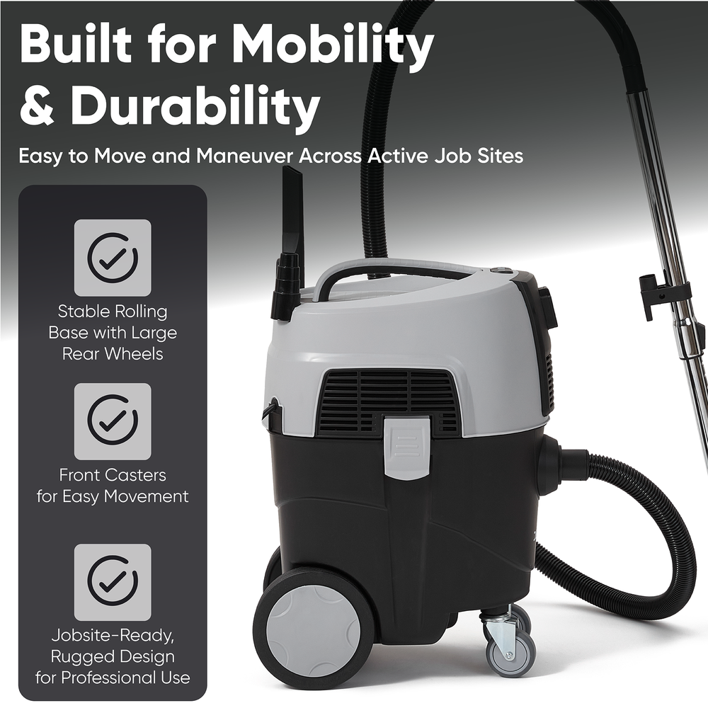 8 Gallon Wet Dry Dust Extractor Vacuum with Auto HEPA Filter