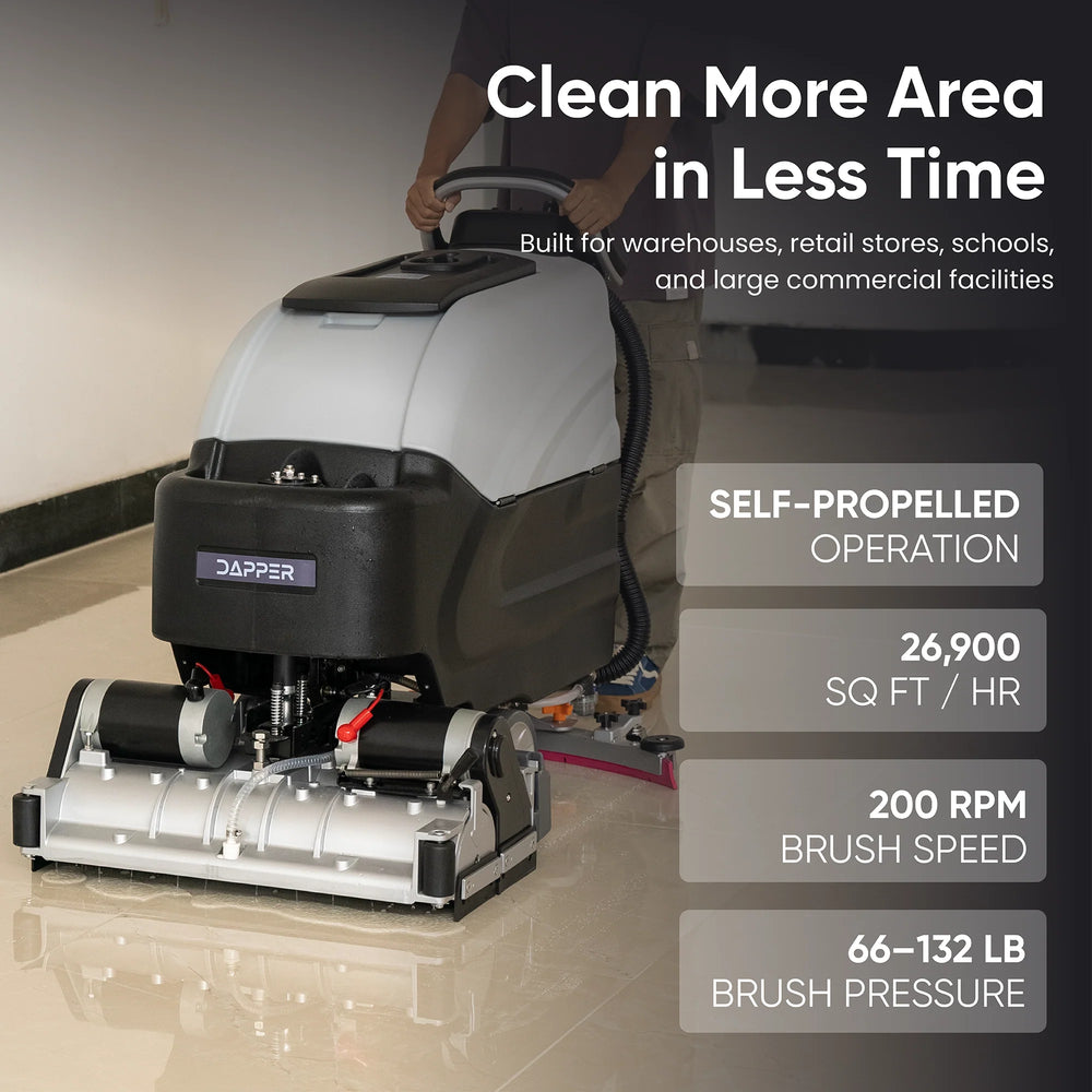 Dapper Supply Floor Cleaning Machine Self Propelled 25" Brush 35" Squeegee 26,900 Sq. Ft./Hr New
