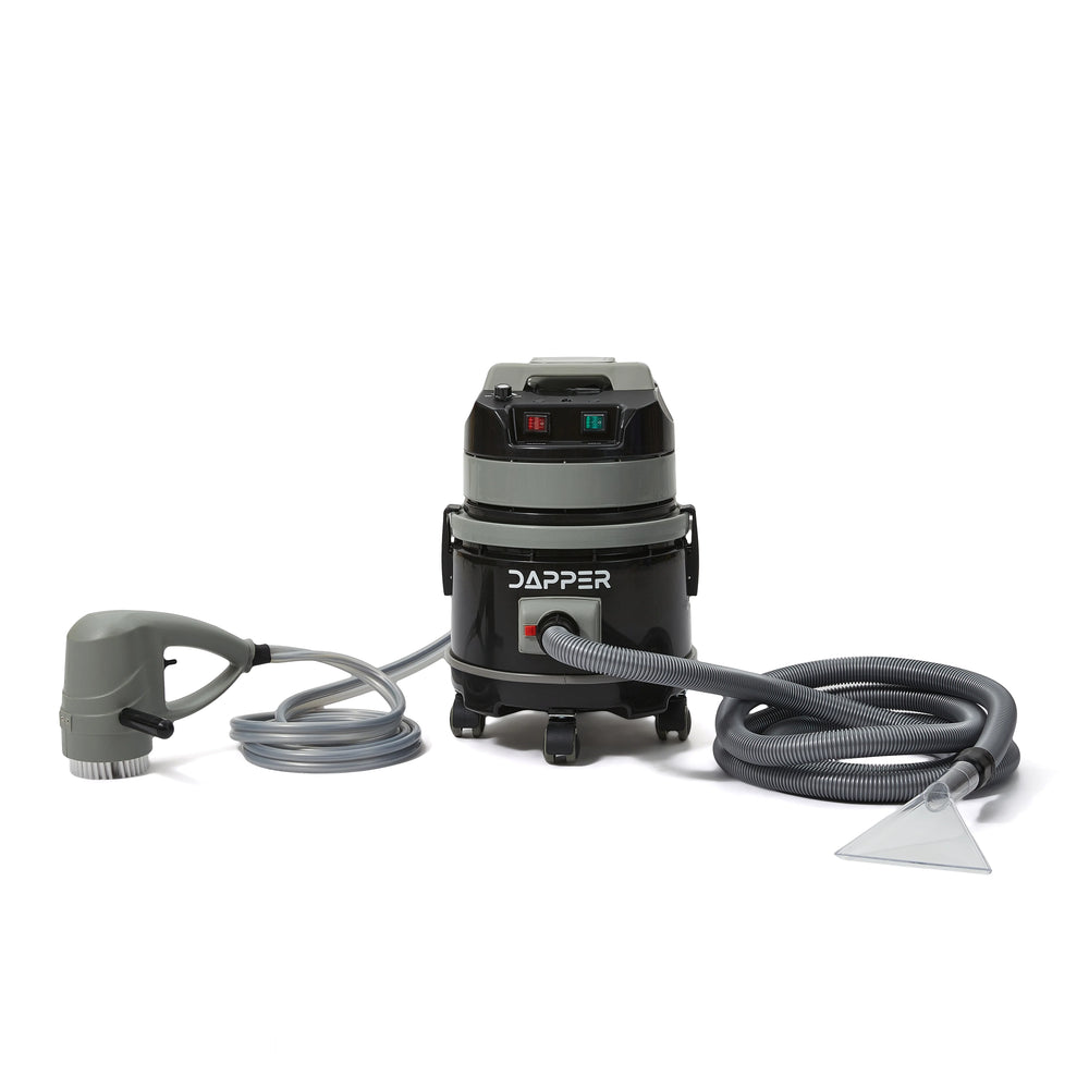 Dapper Supply Commercial Vacuum Cleaner Wet/Dry 3 Gal. Tank with Soap Dispensing Scrub Brush New