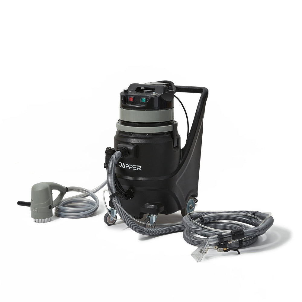 Dapper Supply Vacuum Cleaner Wet/Dry 4.5 Gal. Tank with Scrub Brush Steam Water Extraction New