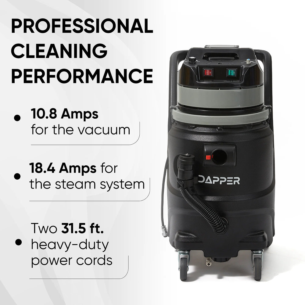 Dapper Supply Vacuum Cleaner Wet/Dry 4.5 Gal. Tank with Scrub Brush Steam Water Extraction New