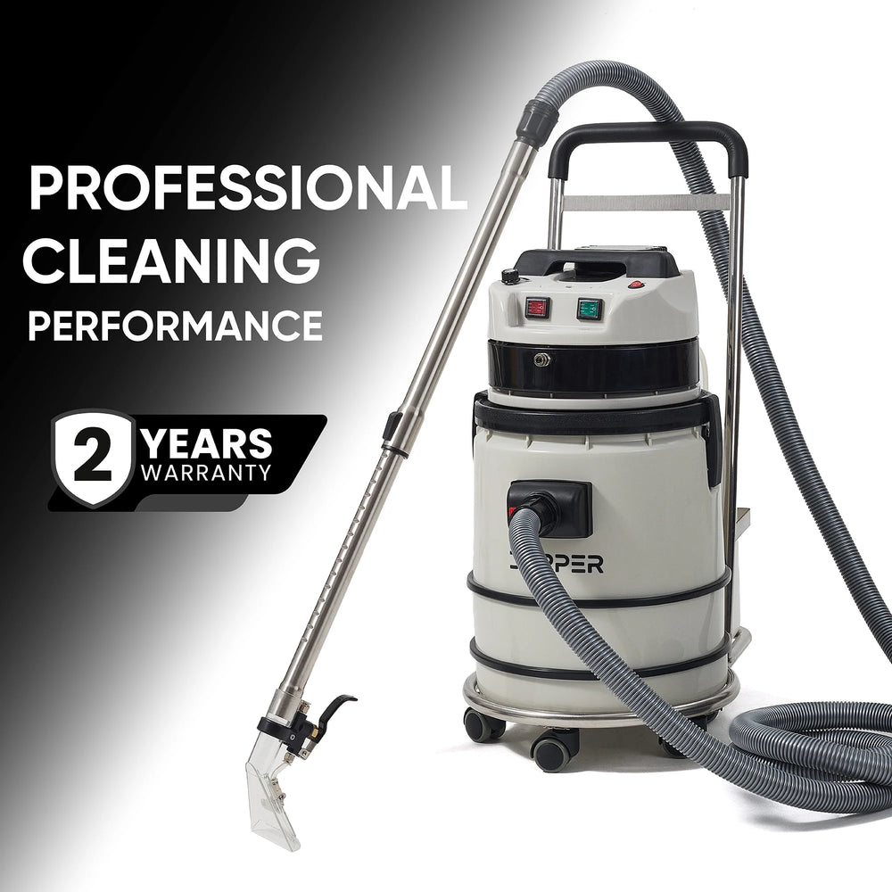 Dapper Supply Vacuum Cleaner Wet/Dry with Steam Cold Water Extraction Scrub Brush 2.5 Gal Tank New