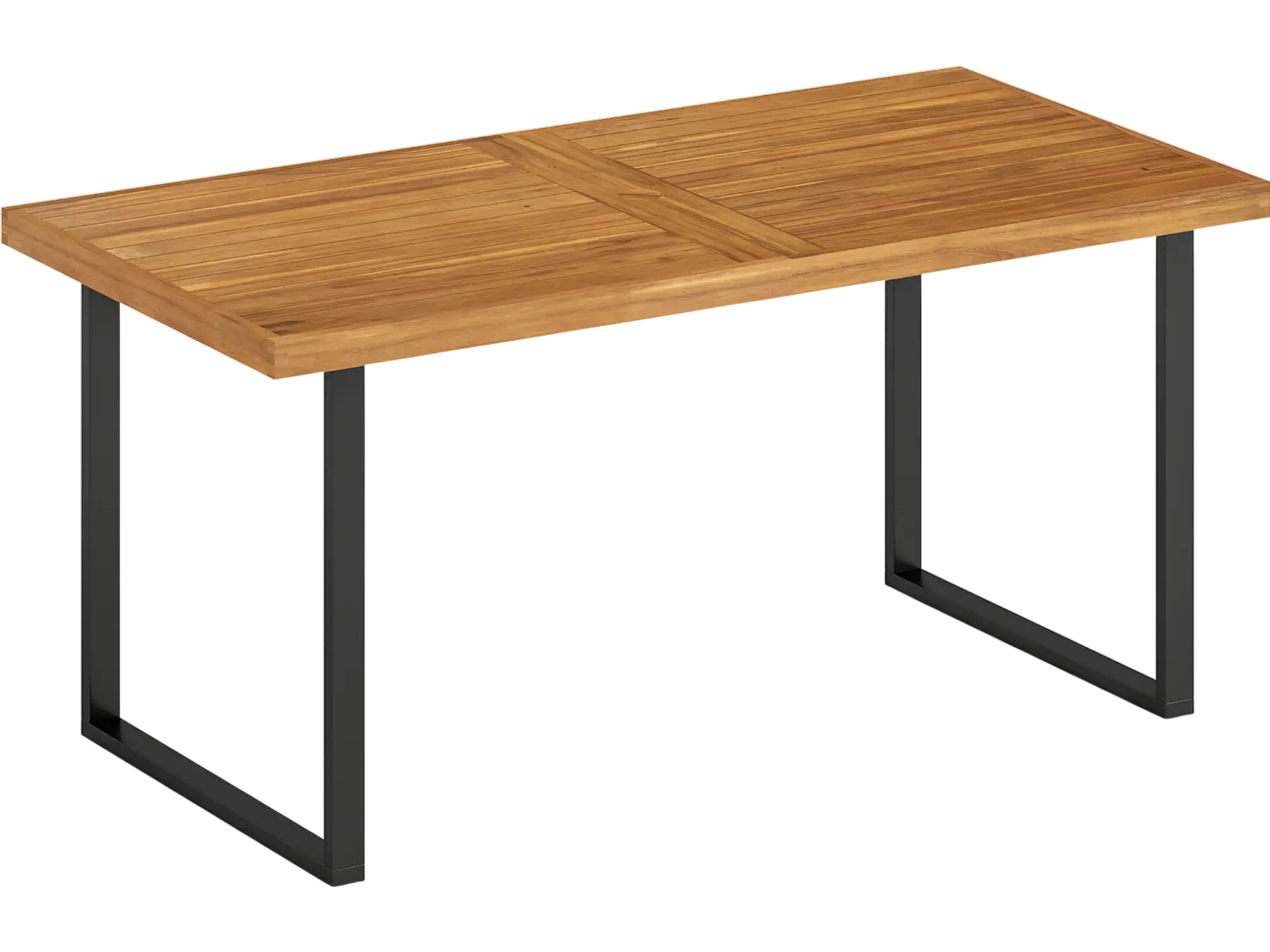 Costway Acacia Wood Rectangular Outdoor Dining Table for 6 43302227 New