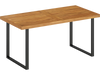 Acacia Wood Dining Table for 6 People Wooden Rectangular Table