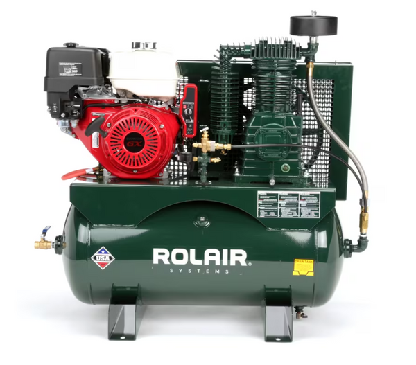 Rolair 13GR30HK30 Air Compressor Truck Mount Stationary 30 gal. Gas 13 ...